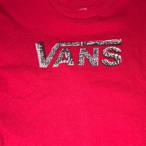 A Large in boys red Vans shirt